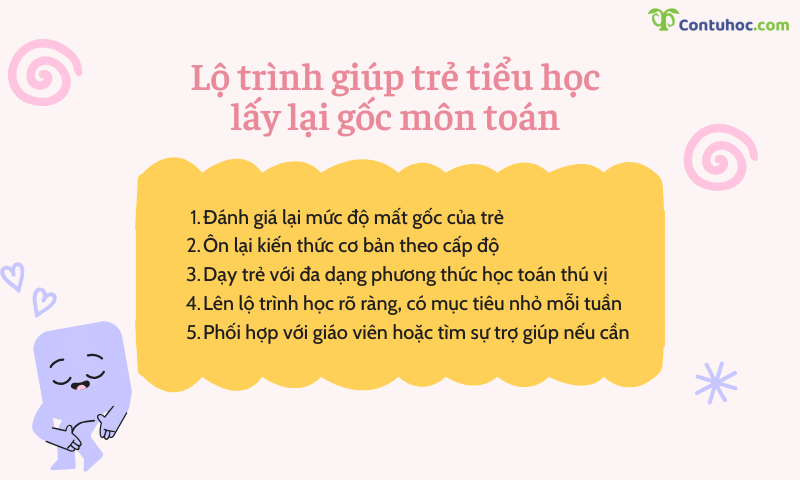 Lộ trình giúp trẻ tiểu học lấy lại gốc môn toán